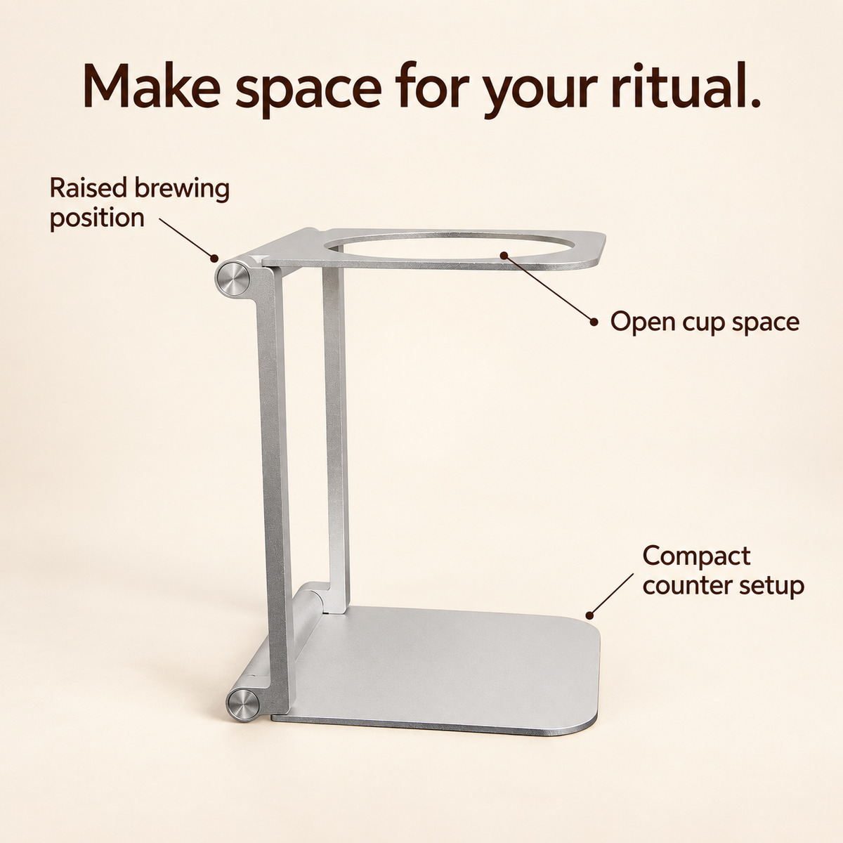 Capsule Espresso Machine Stand: Raised brewing position; Open cup space; Compact counter setup.