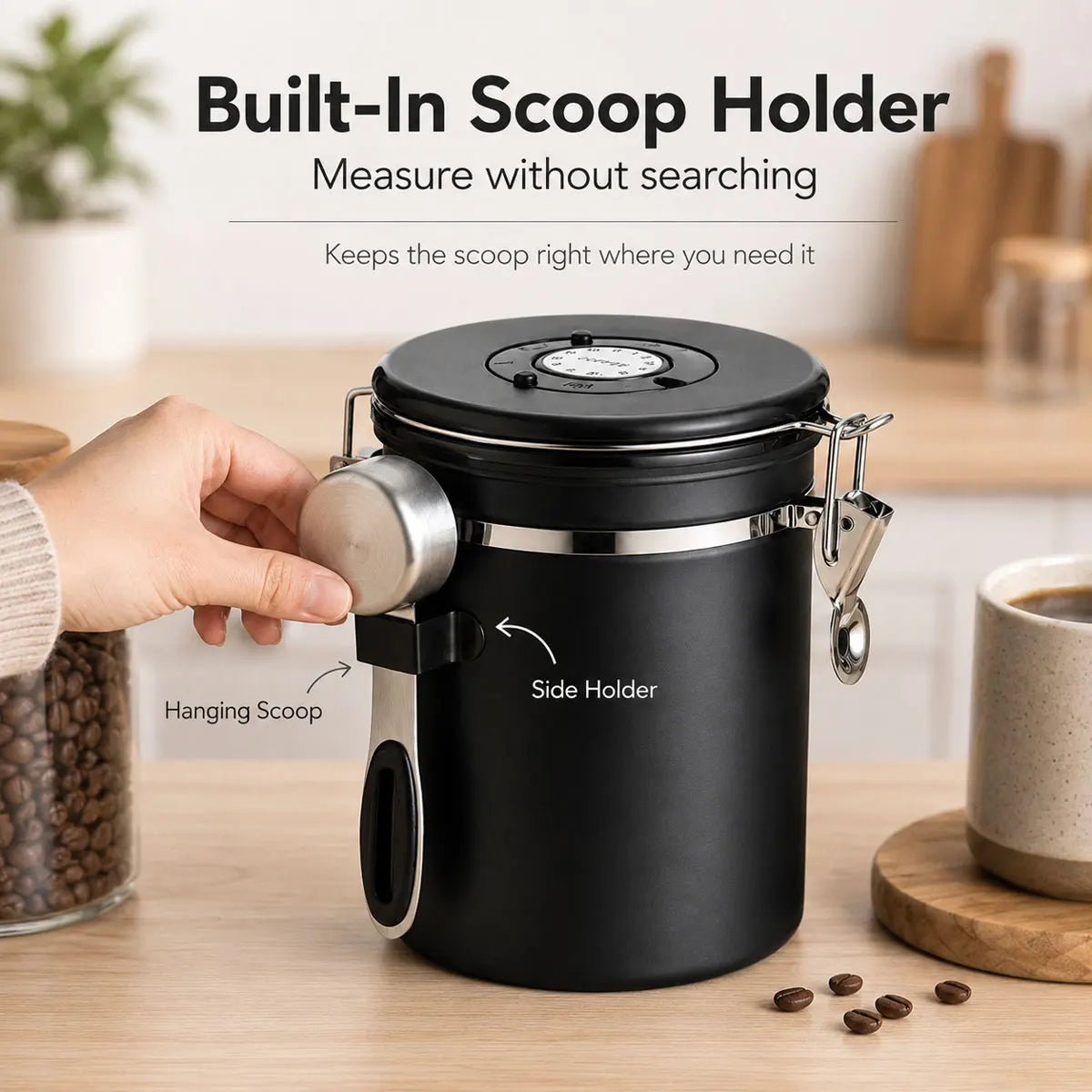 Airtight Stainless Steel Coffee Canister