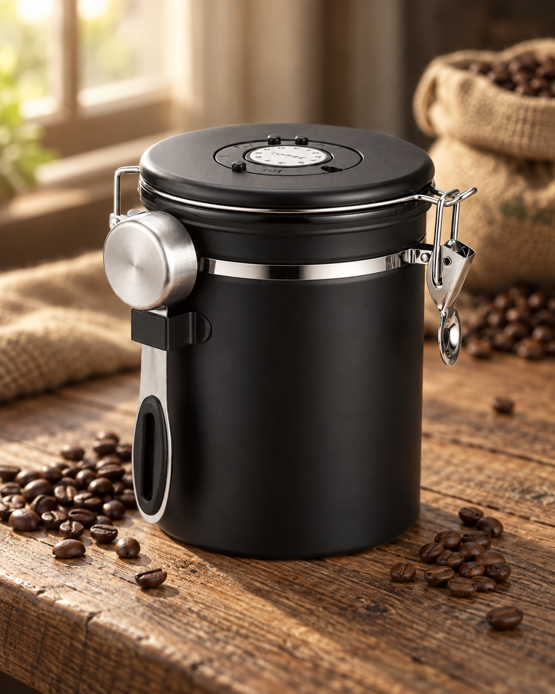 Airtight Stainless Steel Coffee Canister